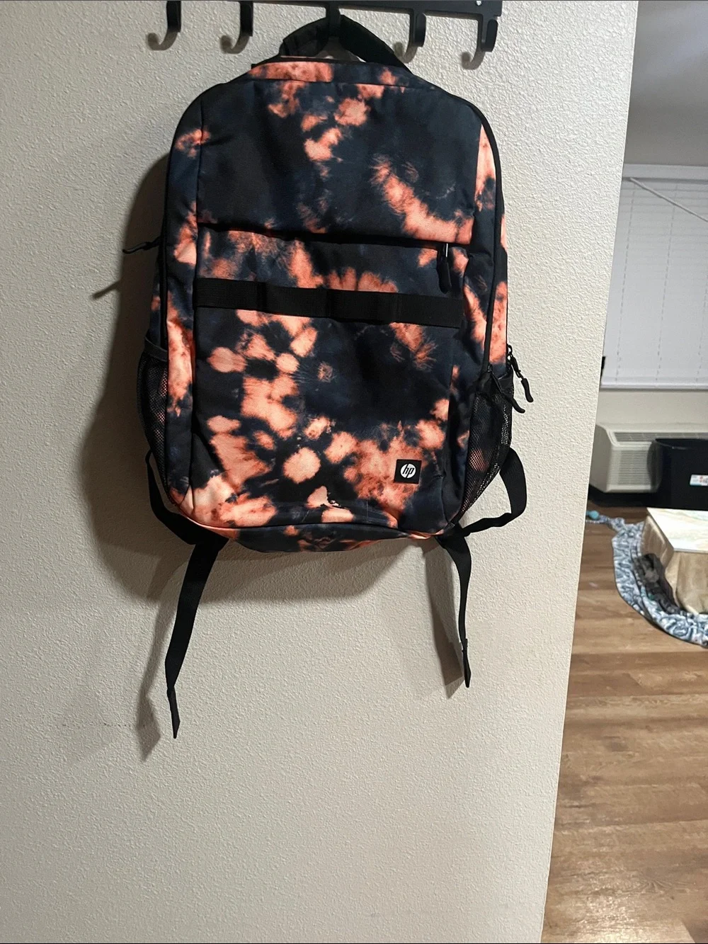 HP Tie-Dye Orange and Black Backpack
